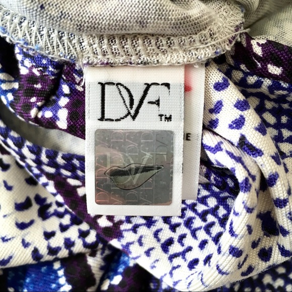 Diane Von Furstenberg Sheath Dress Sz 12 Purple - Picture 7 of 8